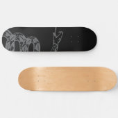 Skateboard Drapeau de Gadsden Ne Marchez pas sur Moi Gris (Horz)