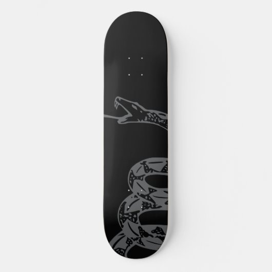 Skateboard Drapeau de Gadsden Ne Marchez pas sur Moi Gris (Recto)