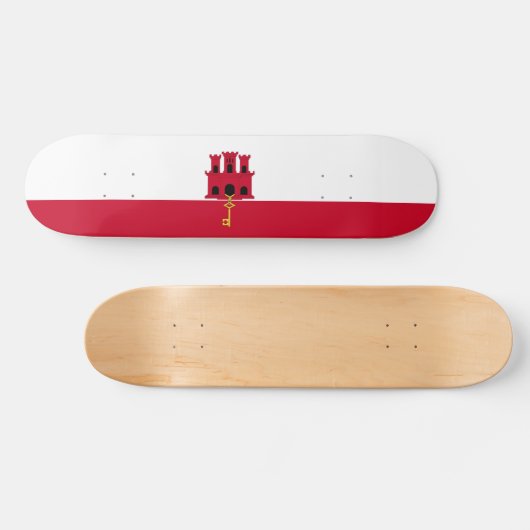 Skateboard Drapeau de Gibraltar (Horz)