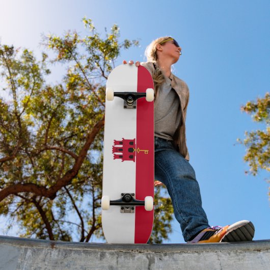 Skateboard Drapeau de Gibraltar (Extérieur 1)