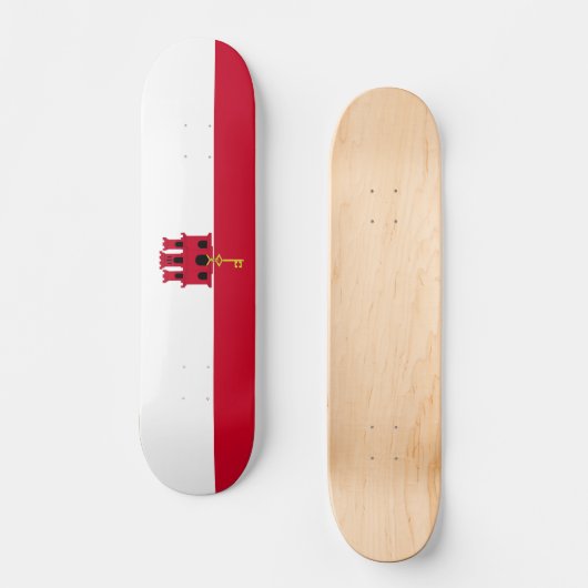 Skateboard Drapeau de Gibraltar (Recto)