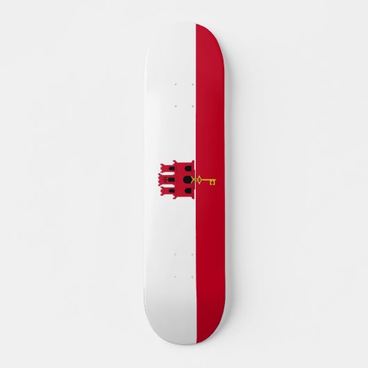 Skateboard Drapeau de Gibraltar (Devant)