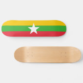 Skateboard Drapeau de la Birmanie (Horz)