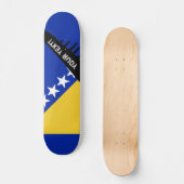 Skateboard Drapeau de la Bosnie (Recto)
