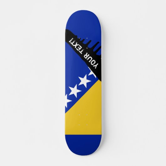 Skateboard Drapeau de la Bosnie (Devant)