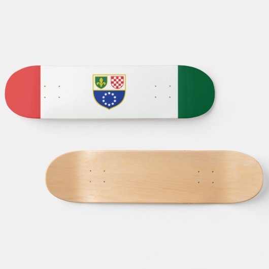 Skateboard Drapeau de la Fédération de Bosnie (Horz)