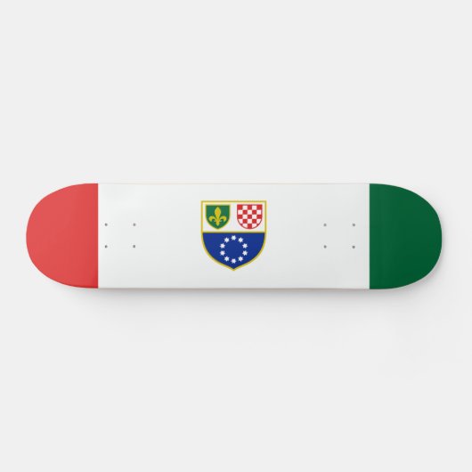 Skateboard Drapeau de la Fédération de Bosnie (Horz)
