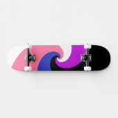 Skateboard Drapeau de la fierté Abstraite de la spirale boho  (Horz)