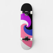 Skateboard Drapeau de la fierté Abstraite de la spirale boho  (Recto)