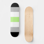 Skateboard Drapeau de la fierté agender - Identité agender LG (Recto)