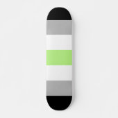 Skateboard Drapeau de la fierté agender - Identité agender LG (Devant)
