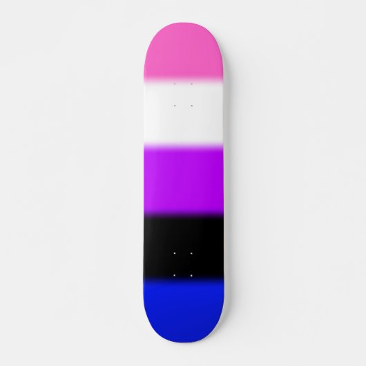 Skateboard Drapeau de la Fierté Genderfluide (Devant)