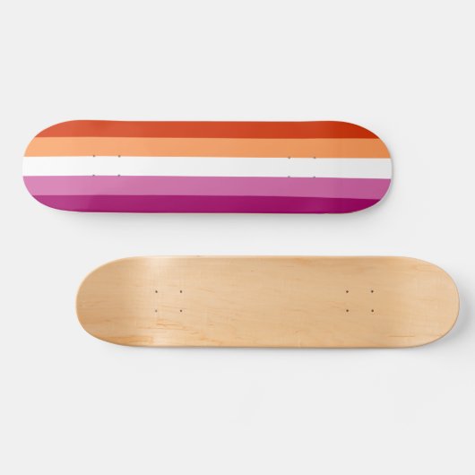 Skateboard Drapeau de la fierté lesbienne (Horz)