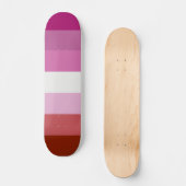 Skateboard Drapeau de la fierté lesbienne (Recto)