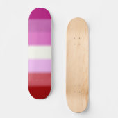 Skateboard Drapeau de la Fierté lesbienne tombée (Recto)