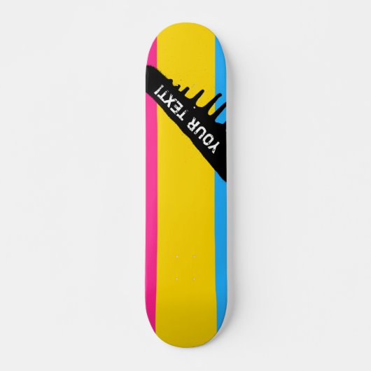 Skateboard Drapeau de la fierté transexuelle (Devant)