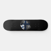 Skateboard Drapeau de la Finlande (Horz)