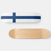 Skateboard Drapeau de la Finlande (Horz)