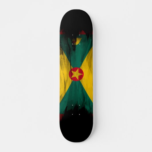 Skateboard Drapeau de la Grenade brac, drapeau national (Devant)