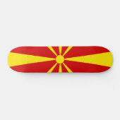 Skateboard Drapeau de la Macédoine du Nord (Horz)