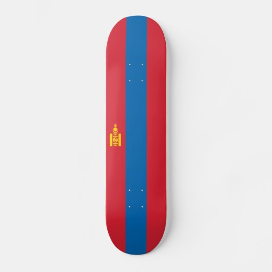 Skateboard Drapeau de la Mongolie (Recto)