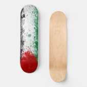 Skateboard Drapeau de la Palestine de Paint Art Grunge (Recto)