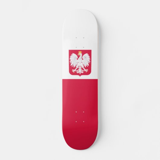 Skateboard Drapeau de la Pologne (Recto)