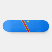 Skateboard Drapeau de la RDC (République démocratique du Cong (Horz)