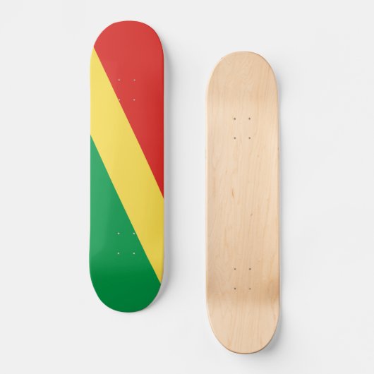 Skateboard Drapeau de la République du Congo (Recto)
