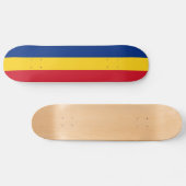 Skateboard Drapeau de la Roumanie (Horz)