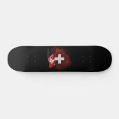 Skateboard drapeau de la Suisse (Horz)