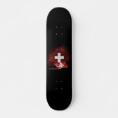 Skateboard drapeau de la Suisse (Devant)