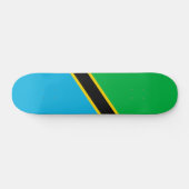 Skateboard Drapeau de la Tanzanie (Horz)