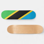 Skateboard Drapeau de la Tanzanie (Horz)