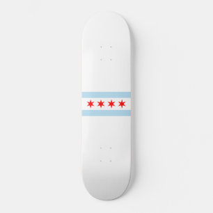 Skateboard Drapeau de la ville de Chicago (Illinois)