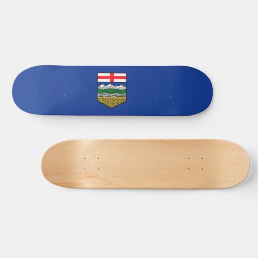 Skateboard Drapeau de l'Alberta - CANADA (Horz)