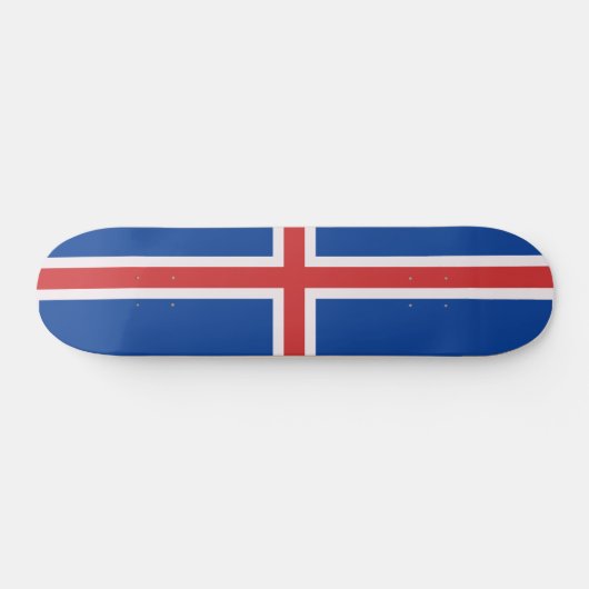Skateboard Drapeau de l'Islande (Horz)