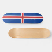 Skateboard Drapeau de l'Islande (Horz)