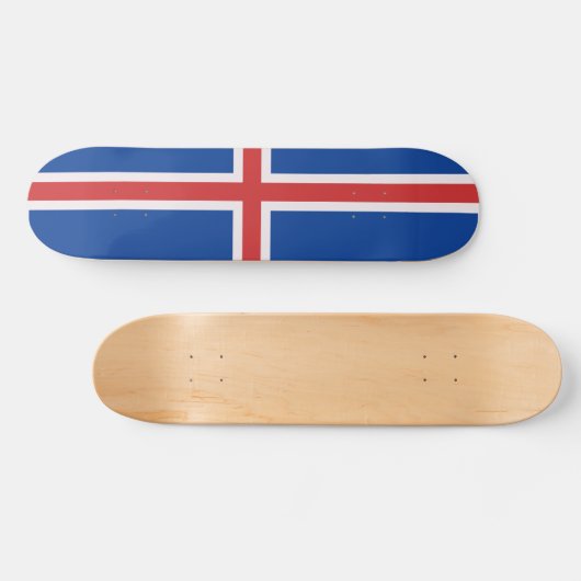 Skateboard Drapeau de l'Islande (Horz)