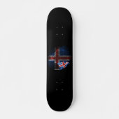 Skateboard Drapeau de l'Islande (Devant)