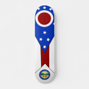 Skateboard Drapeau de l'Ohio