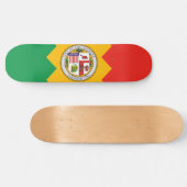 Skateboard Drapeau de Los Angeles (Californie, USA) (Horz)