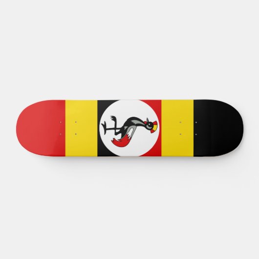 Skateboard Drapeau de l'Ouganda (Horz)