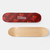 Skateboard Drapeau de ondulation de la Chine (Horz)