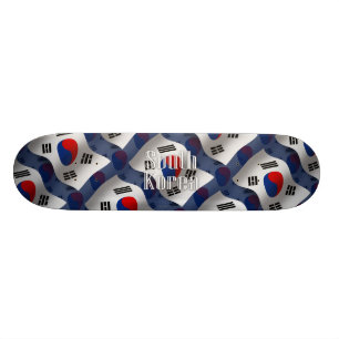 Skateboard Drapeau de ondulation de la Corée du Sud