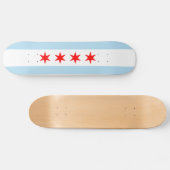 Skateboard Drapeau de planche à roulettes de Chicago (Horz)