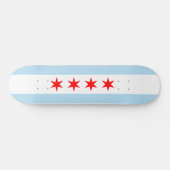 Skateboard Drapeau de planche à roulettes de Chicago (Horz)