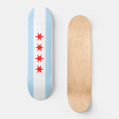 Skateboard Drapeau de planche à roulettes de Chicago (Recto)