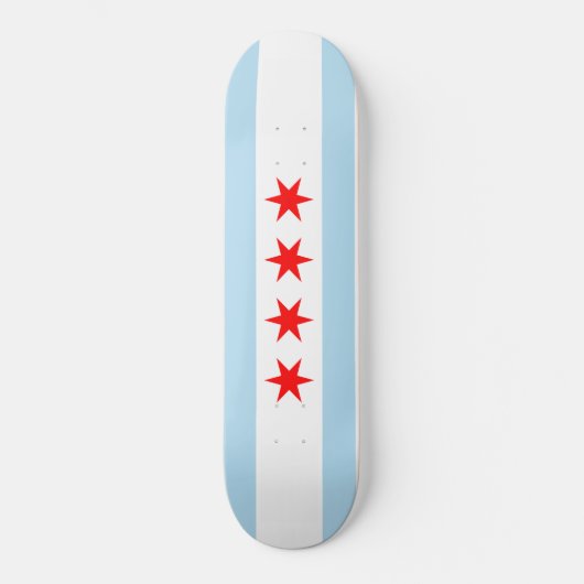 Skateboard Drapeau de planche à roulettes de Chicago (Recto)