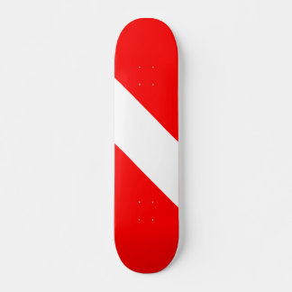 Skateboard Drapeau de plongée Plongeur en apnée Plongeur en b